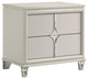 Olivia 2-drawer Nightstand Bedside Table Pearl White