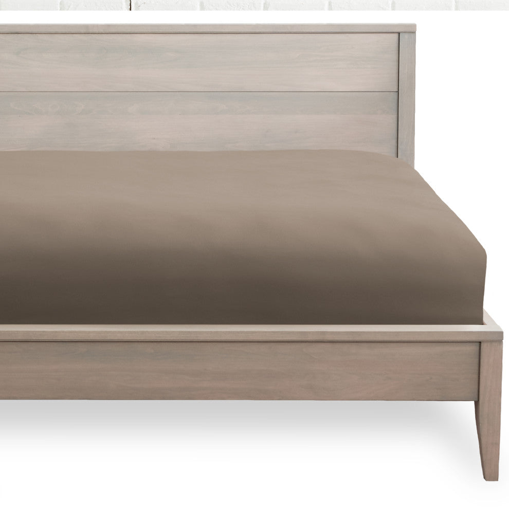Bare Home Microfiber Fitted Sheets - Set of 2, Taupe, Queen