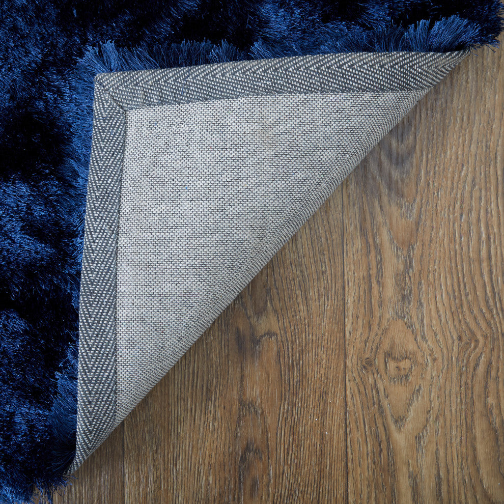 Weave & Wander Armada Plush Shag Rug, Dark Blue, 3'6"x5'6"