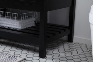 Black 72" Double Sink Bathroom Vanity