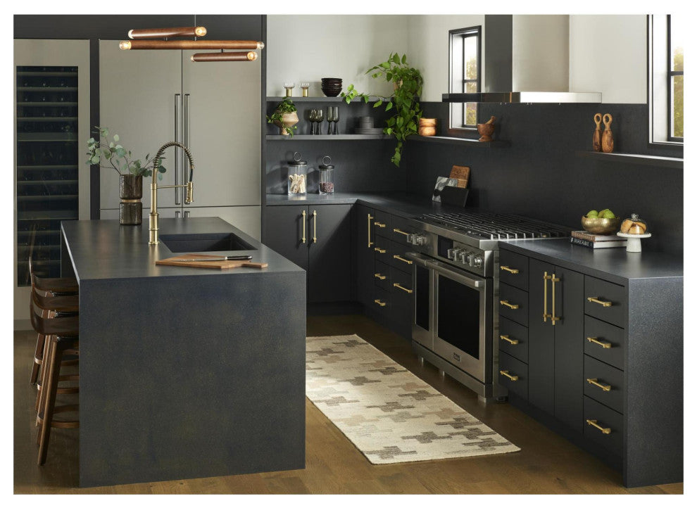 Jeffrey Alexander 698-128 Larkin Outer Knurled 5-1/16" (128mm) - Satin Nickel