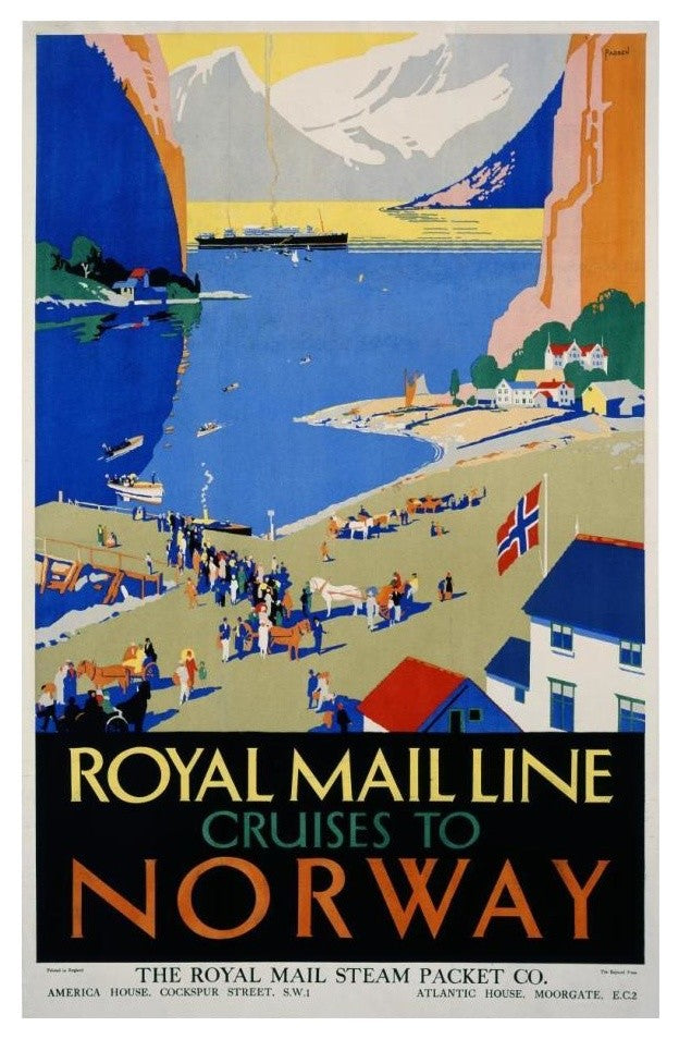 "Royal Mail Cruises / Norway" Digital Paper Print by Daphne Padden, 16"x24"