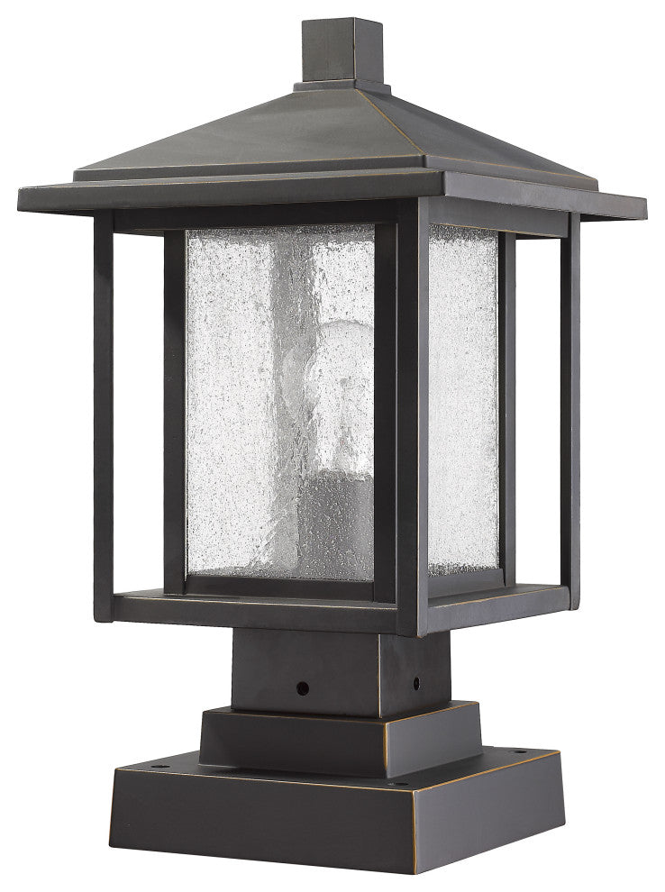 Aspen Outdoor Pier Mounted Fixture in Oil Rubbed Bronze (SQPM Mount - incl.)