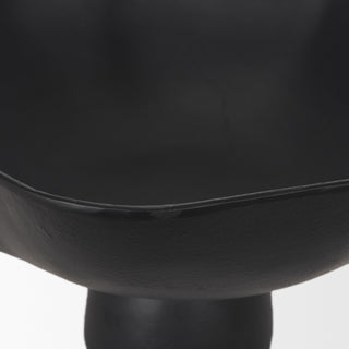 Radka Large Matte Black Metal Decorative Bowl