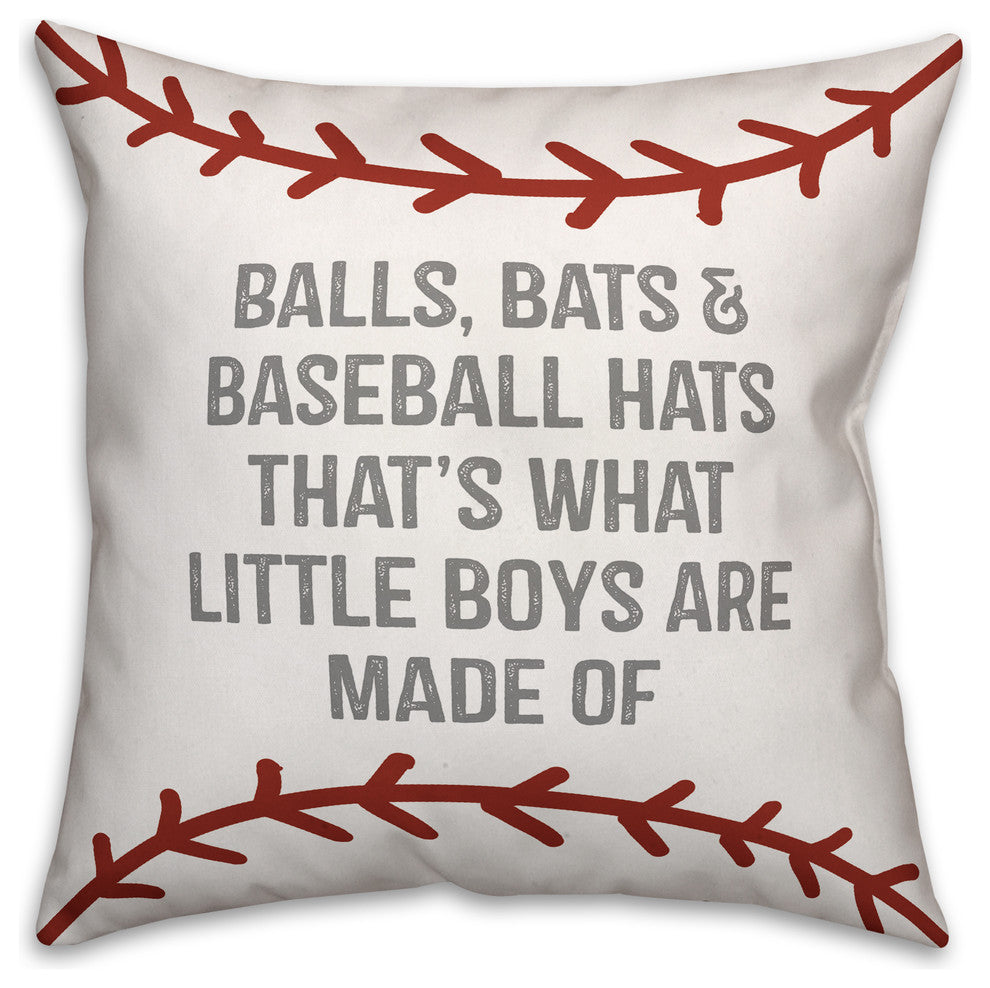 Baseball Boys 18x18 Throw Pillow