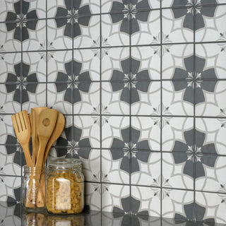 Twenties Mini Ceramic Floor and Wall Tile, Crest