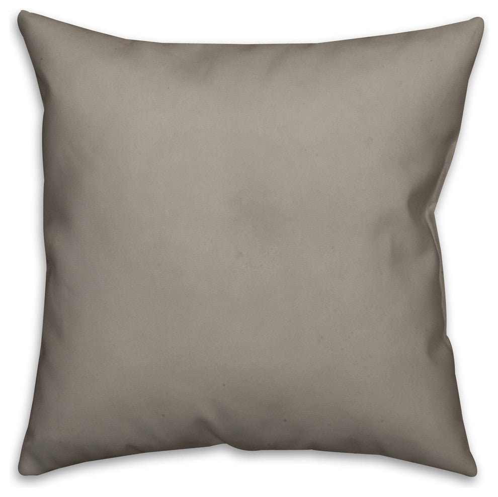 Gray and White Follow Your Dreams Spun Poly Pillow, 18x18