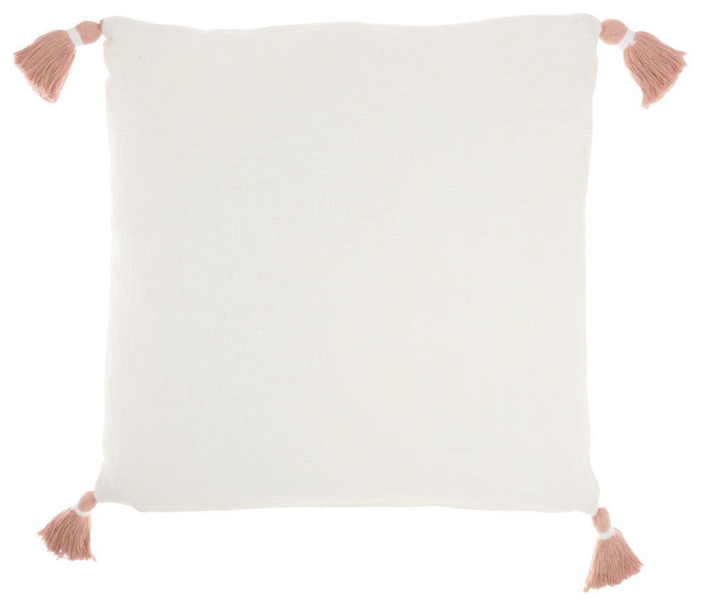 Mina Victory SH038 Throw Pillow, Blush, 20"X20"
