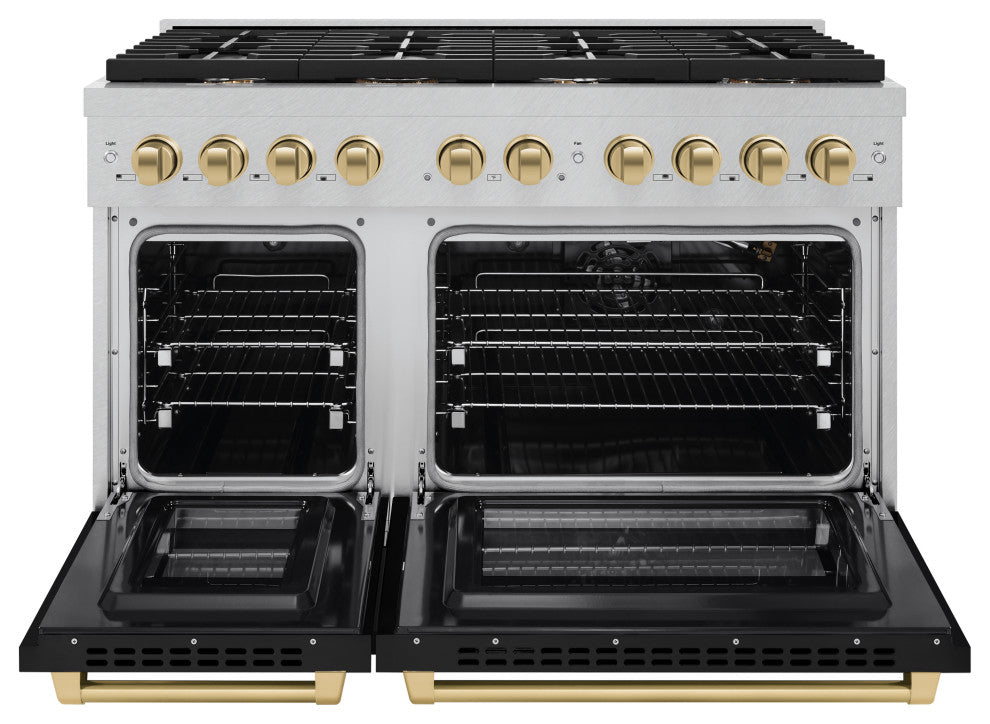 ZLINE 48 in. Autograph Dual Range, DuraSnow With Accents, SGRSZ-BLM-48-CB