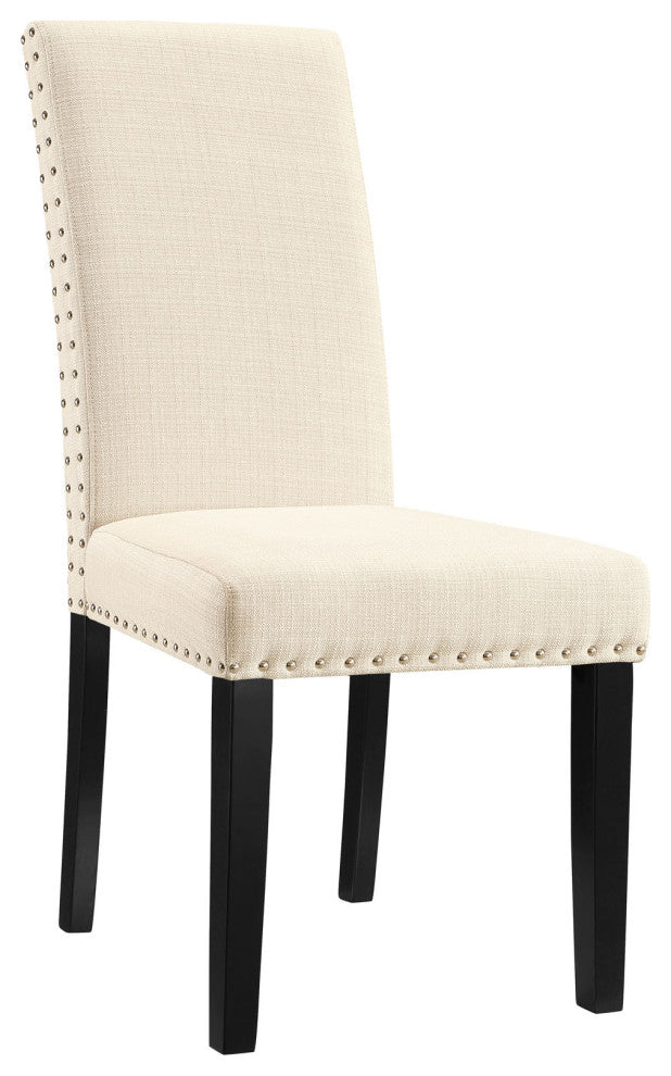 Parcel Dining Fabric Side Chair, Beige