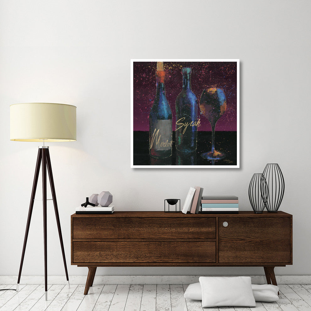 "Wine Splash Dark III" Digital Paper Print by Wellington Studio, 42"x42"