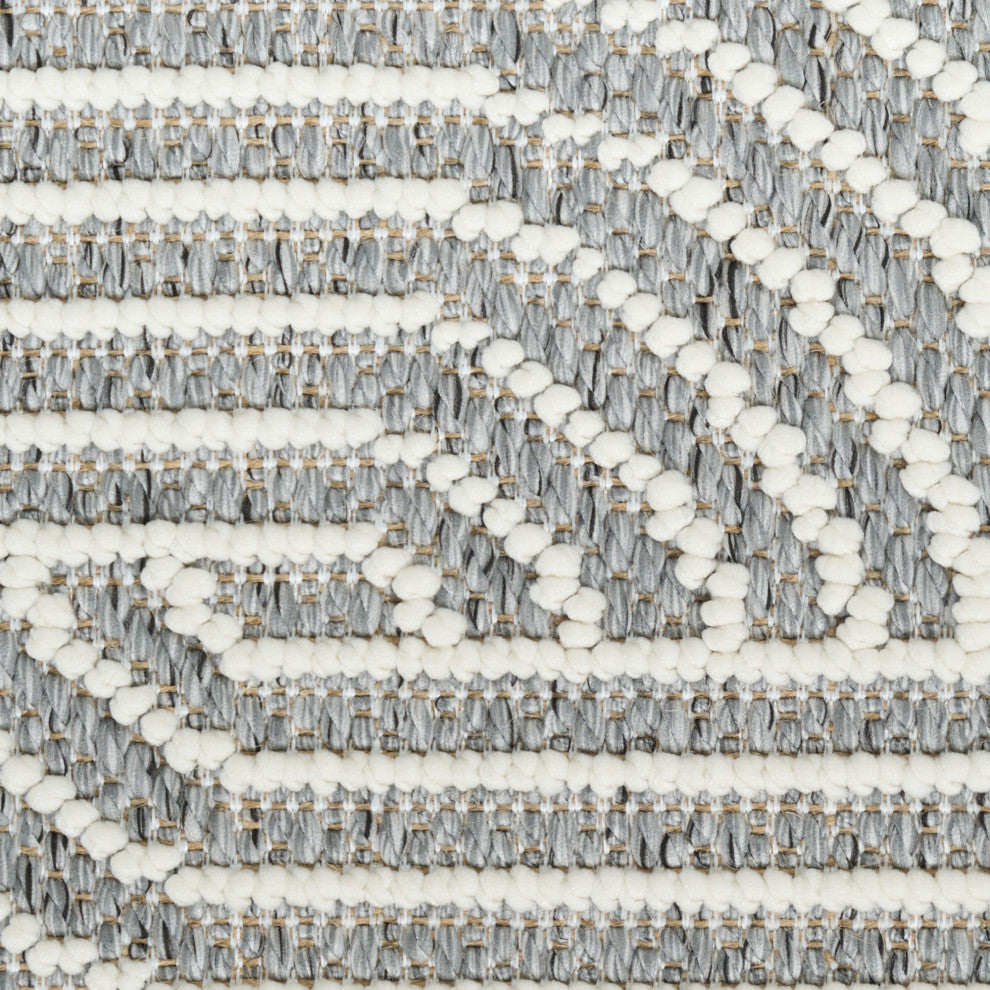 Nourison Natural Texture 2'3" x 7'6" Charcoal Ivory Modern Indoor Rug