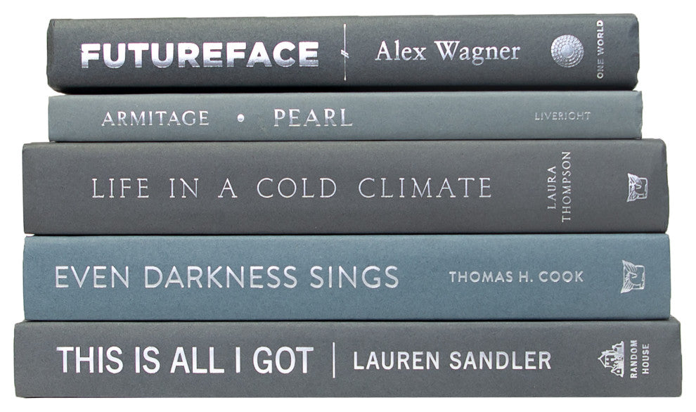Modern Slate Book Stack, 5-Piece Set