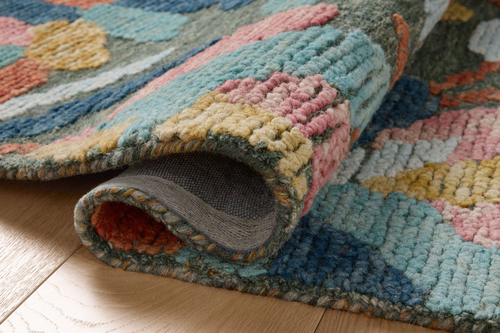 Loloi Tilly Green / Multi 7'-9" x 9'-9" Area Rug