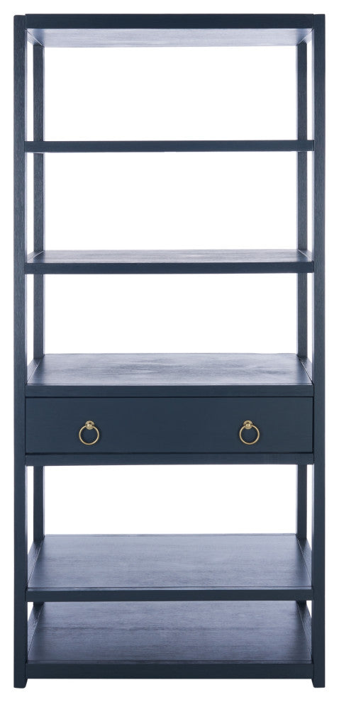 Safavieh Johni 1 Drawer 5 Shelf Etagere, Navy