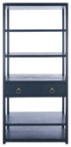 Safavieh Johni 1 Drawer 5 Shelf Etagere, Navy