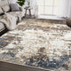 Abani Aspen Collection ASP150A Blue Brown Distressed Abstract Area Rug