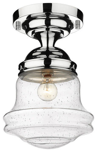 Zlite 736F10-CH 1-Light Flush Mount, Clear Seedy