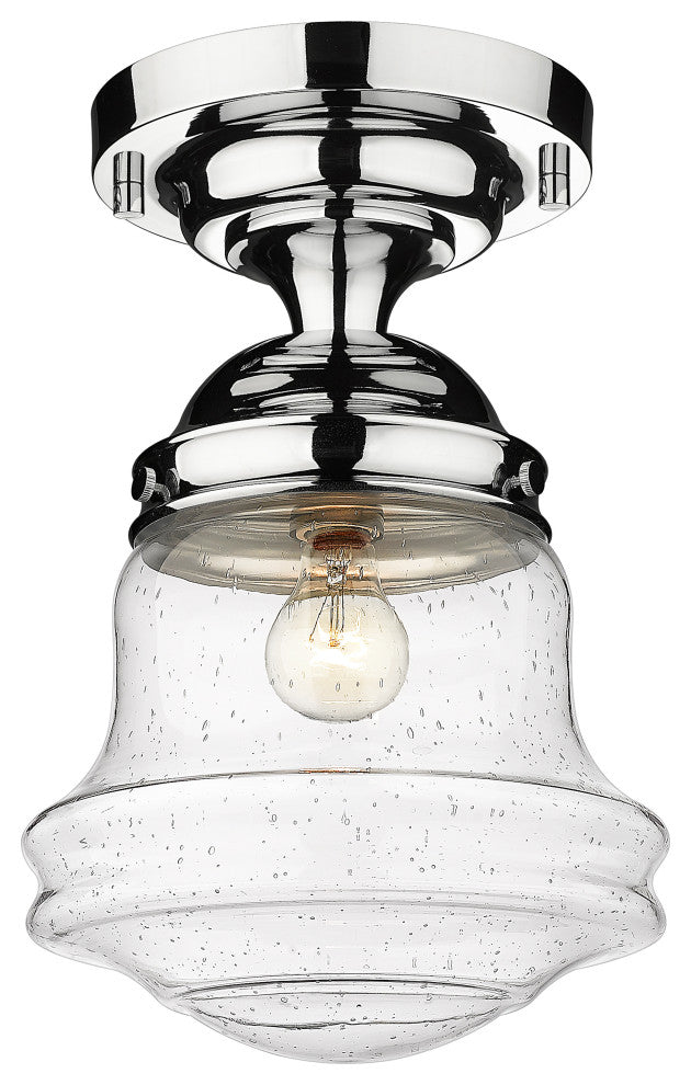 Zlite 736F10-CH 1-Light Flush Mount, Clear Seedy