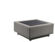Benzara BM214890 7 Piece Patio Sectional Sofa Set With Plinth Base, Gray/Beige