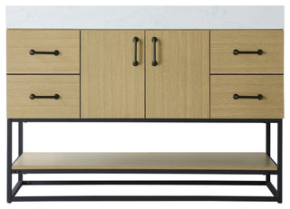 Home Living 48" Single Bathroom Vanity, Honey Brown