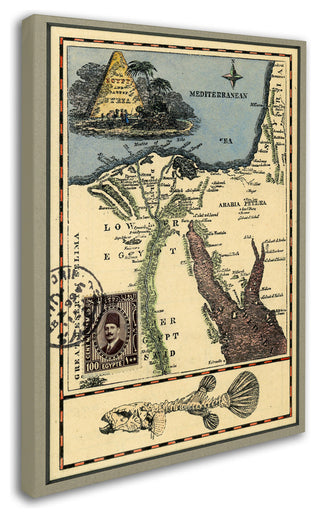 Nick Bantock 'Egypt Map' Canvas Art, 32x24