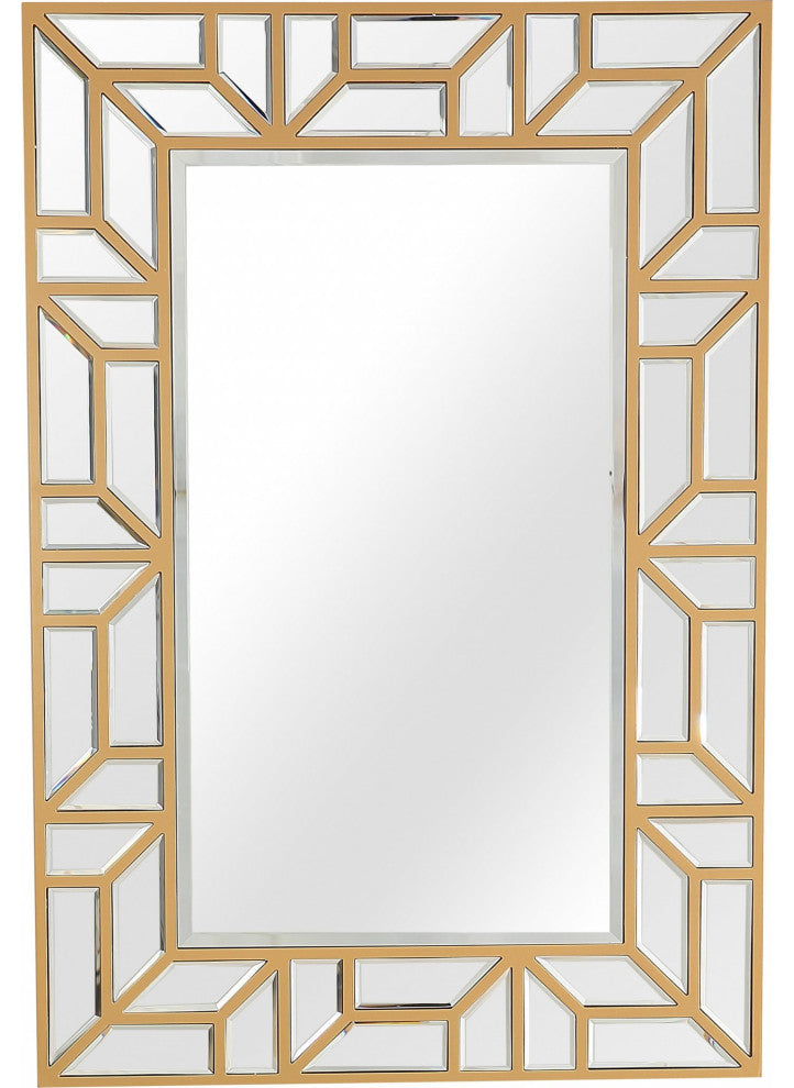 Gold Geometric Wall Mirror