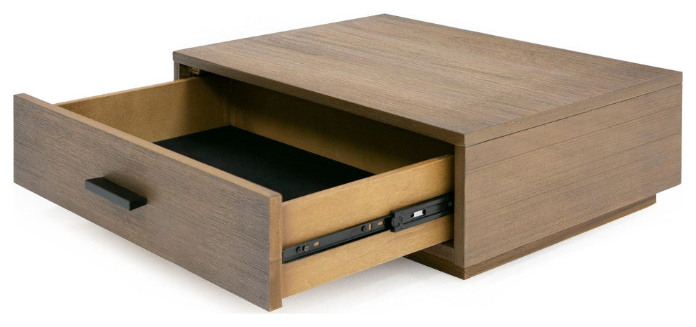 Nova Domus Dream Walnut and Gray Bed With Two Nightstands, Queen