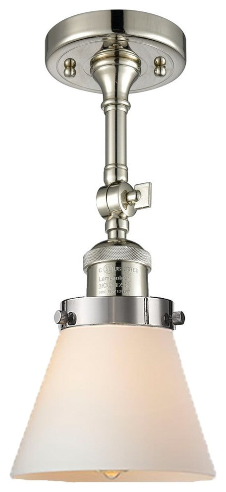 INNOVATIONS LIGHTING 201F-PN-G61-LED Small Cone 1 Light Semi-Flush Mount