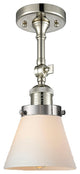 INNOVATIONS LIGHTING 201F-PN-G61-LED Small Cone 1 Light Semi-Flush Mount