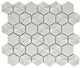 10"x11 3/4" 3D Hexagon Recycled Glass Tile, Steel