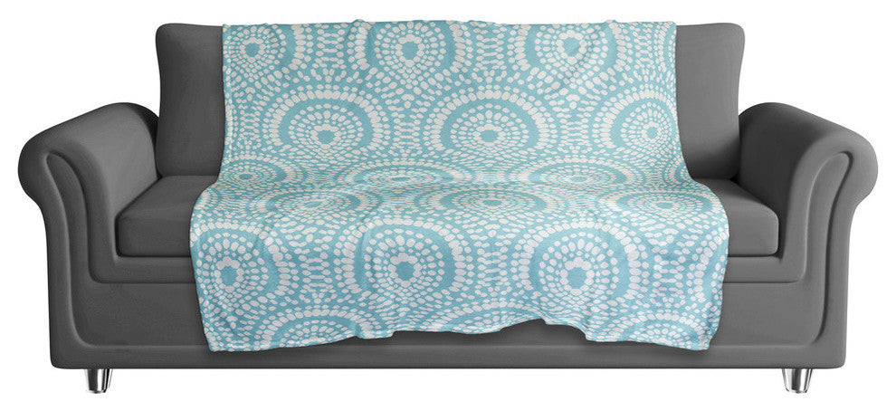Blue Medallion Pattern 50x60 Coral Fleece Blanket
