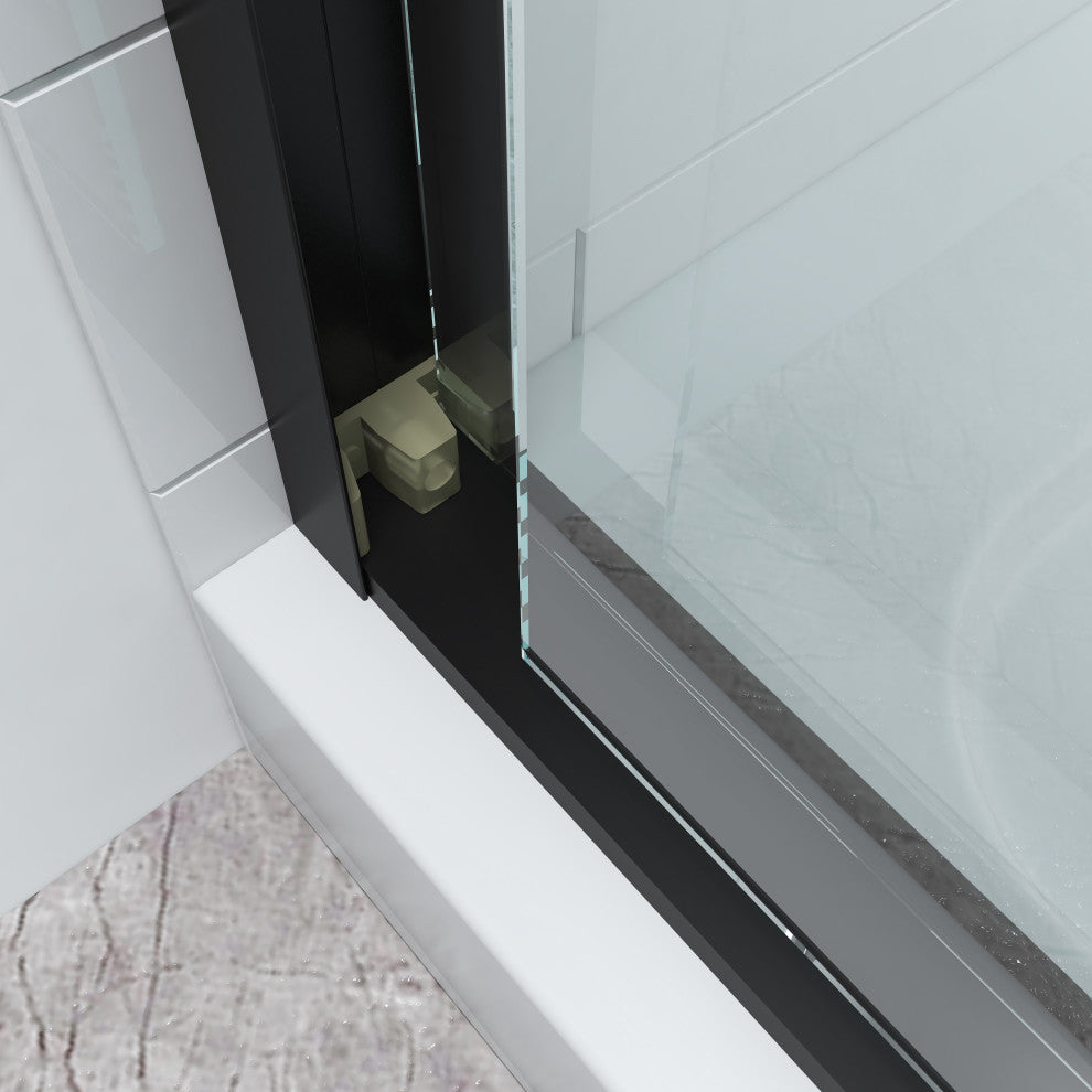 60 x76 Double Sliding Framed Clear Glass Shower Door
