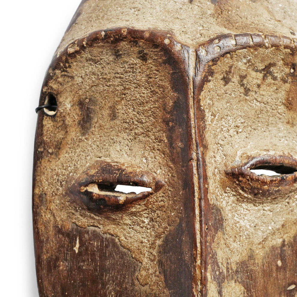 Consigned Vintage Lega Rustic Wood Mask