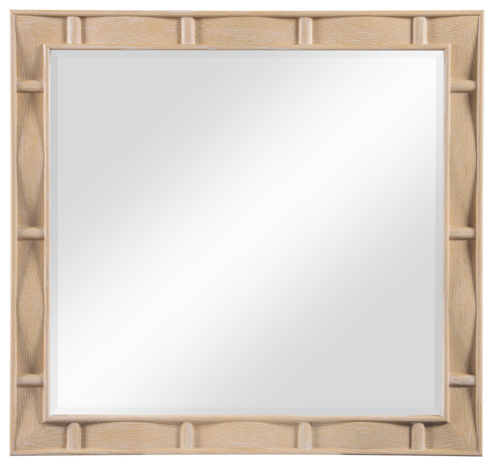 Weave Oak Veneer Mirror, Natural