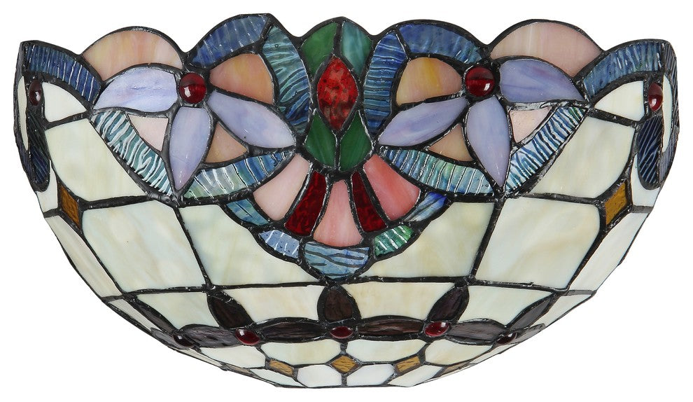 COOPER Tiffany-style 1 Light Victorian Wall Sconce 12inches Wide