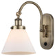 Cone Sconce, Antique Brass, Matte White, Matte White