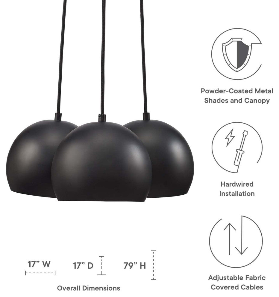 Chalice 3-Light Metal Pendant