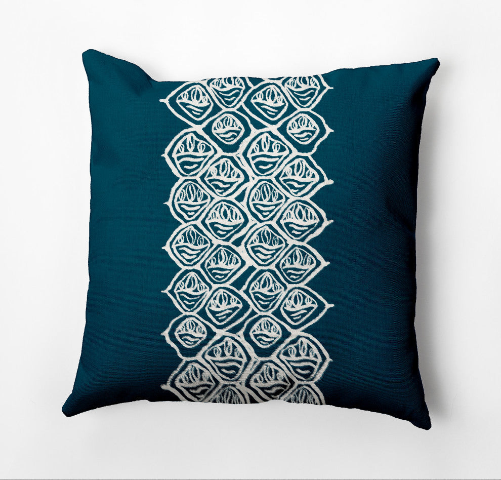 Cowry Stack Pillow, Blue, 16"x16", Blue, 26"x26"