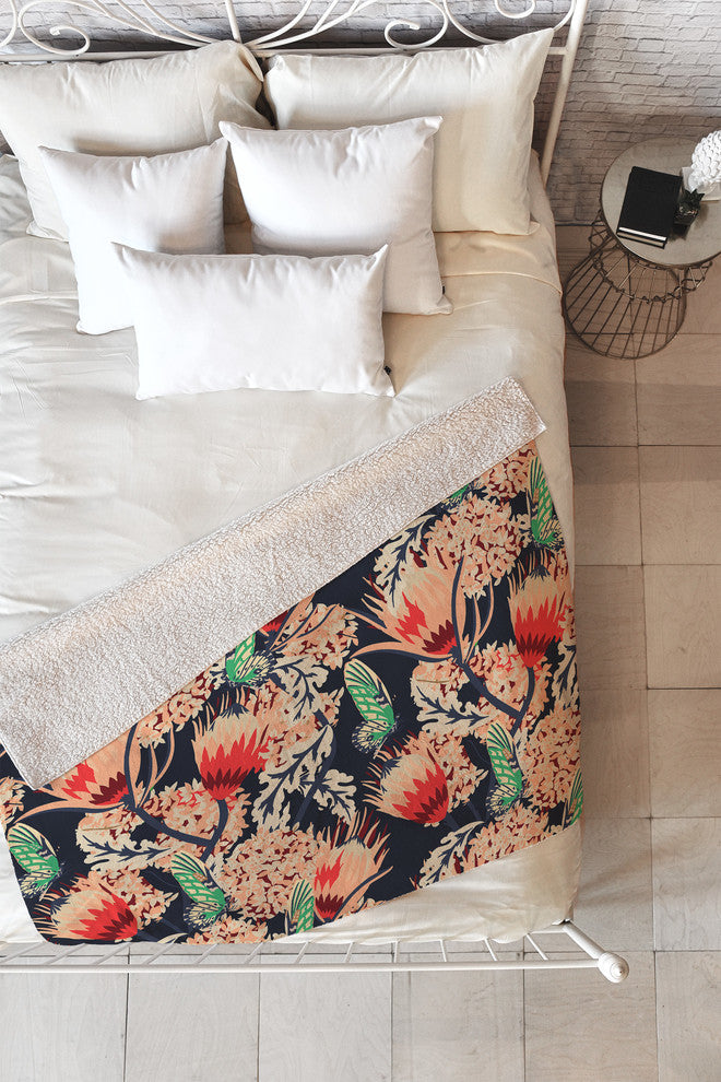 Holli Zollinger Boheme Butterfly Fleece Throw Blanket