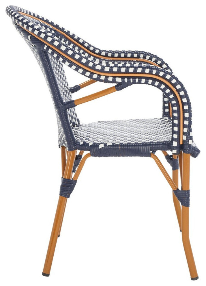 Safavieh Outdoor California Armchair, Navy/White