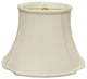 13" White Reversed Oval Monay Shantung Lampshade