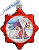Keepsake Santa With Polar Bear Scenic Glass Ornament