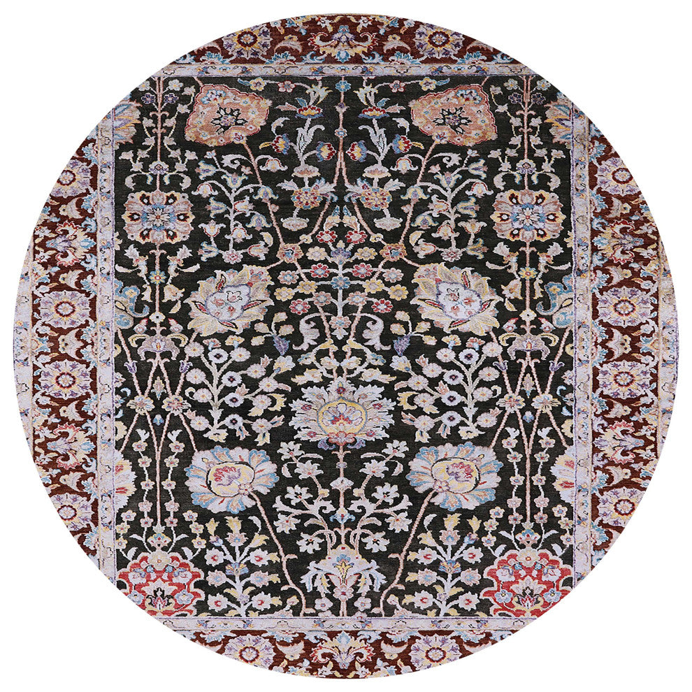 Ahgly Company Indoor Round Mid-Century Modern Area Rugs, 3' Round