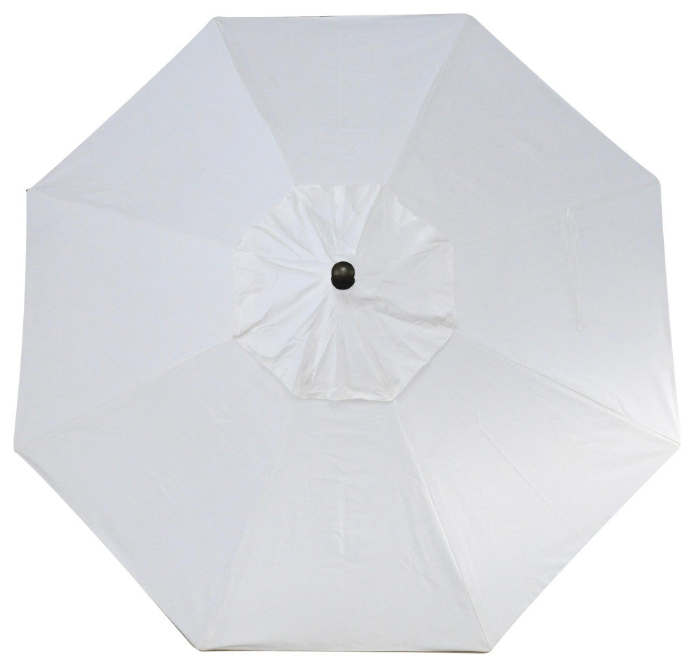 9' Market Umbrella, White, Regular Height