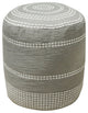 Ivory Machine Woven Cutler Pouf, 18" Cube