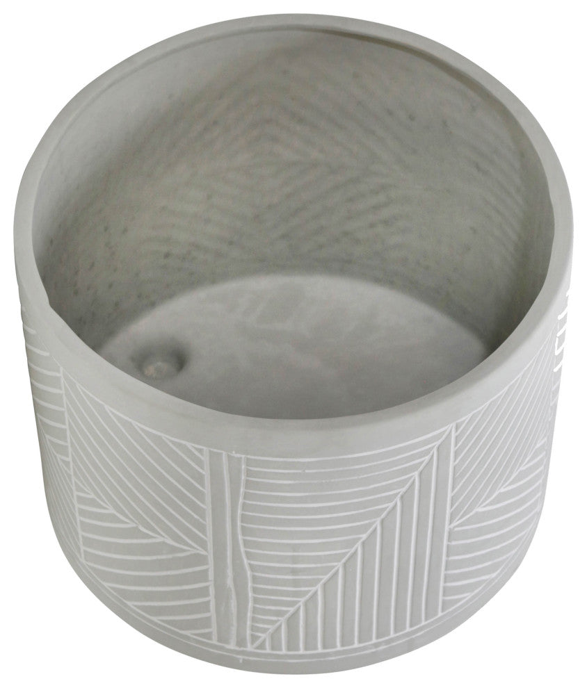 2-Piece Set Ceramic Diamond Footed Planter, Gray