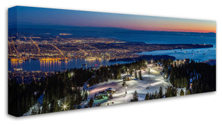 Pierre Leclerc 'Vancouver From Grouse' Canvas Art, 24x10