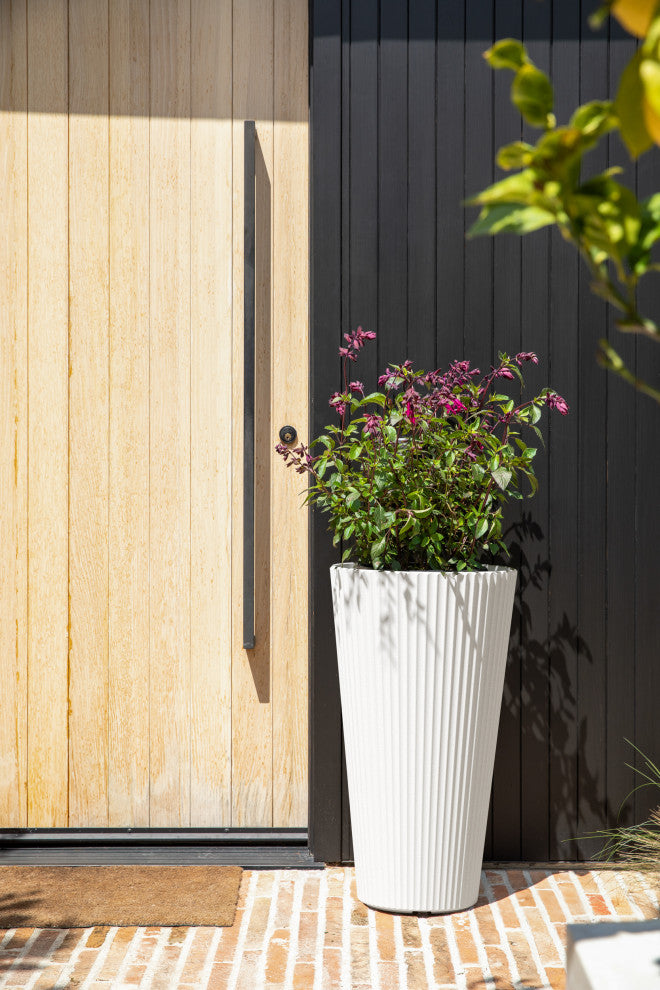 Veradek Demi Series Tall 26" Planter, White, 2 Pack