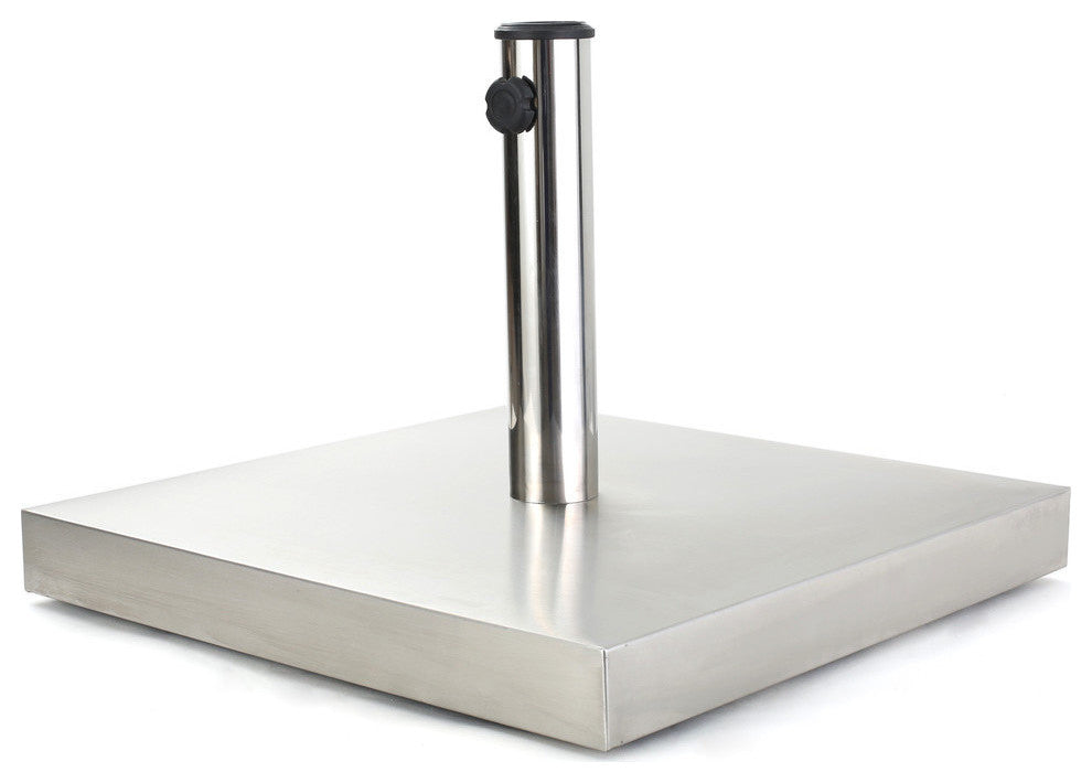 GDF Studio Norcross 66lbs Stainless Steel Square Umbrella Base